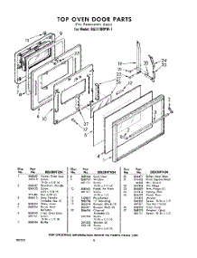 08 - Top Oven Door - For Panoramic Door parts for Whirlpool Oven RGE1700PW1 / from AppliancePartsPros.com
