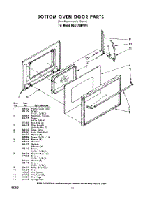 10 - Bottom Oven Door - For Panoramic Door parts for Whirlpool Oven RGE1700PW1 / from AppliancePartsPros.com