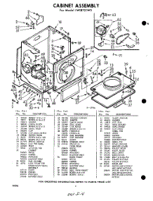 04 - Cabinet parts for Whirlpool Dryer LWI8701W0 / from AppliancePartsPros.com