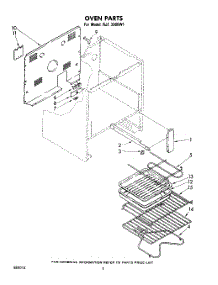 06 - Oven (Continued) parts for Whirlpool Range RJE3365W1 / from AppliancePartsPros.com