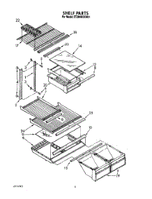 04 - Shelf parts for Whirlpool Refrigerator ET20NKXXF01 / from AppliancePartsPros.com