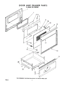 02 - Door And Drawer parts for Whirlpool Range RJE340PW0 / from AppliancePartsPros.com