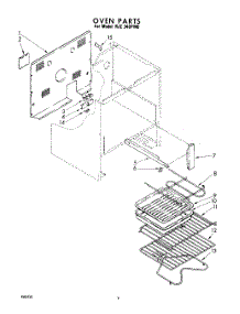06 - Section parts for Whirlpool Range RJE340PW0 / from AppliancePartsPros.com