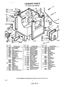 02 - Section parts for Whirlpool Dryer LXE6440W0 / from AppliancePartsPros.com