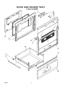 06 - Door And Drawer parts for Whirlpool Range RJE360BW0 / from AppliancePartsPros.com