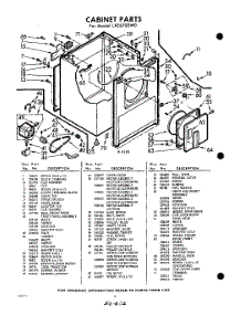 02 - Section parts for Whirlpool Dryer LXE6700W0 / from AppliancePartsPros.com