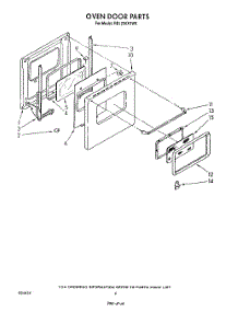 04 - Oven Door parts for Whirlpool Oven RB1200XVN0 / from AppliancePartsPros.com