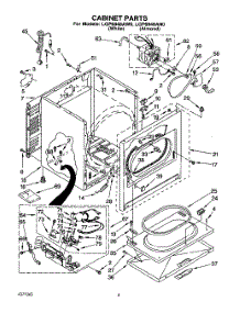 02 - Cabinet parts for Whirlpool Dryer LGP6848AN0 / from AppliancePartsPros.com
