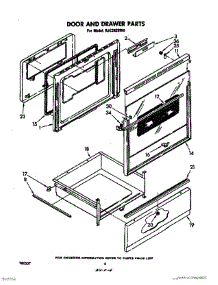 04 - Door And Drawer parts for Whirlpool Range RJE362BW0 / from AppliancePartsPros.com