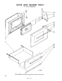 04 - Door And Drawer parts for Whirlpool RDE3300W / from AppliancePartsPros.com