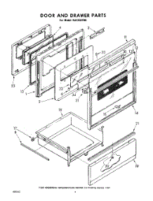 04 - Door And Drawer parts for Whirlpool Range RJE363PN0 / from AppliancePartsPros.com
