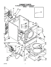 02 - Section parts for Whirlpool Dryer LEP6646AN0 / from AppliancePartsPros.com