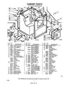 02 - Section parts for Whirlpool Dryer LXE6700W2 / from AppliancePartsPros.com