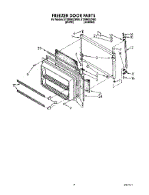 05 - Freezer Door parts for Whirlpool Refrigerator ET20NKXZN00 / from AppliancePartsPros.com