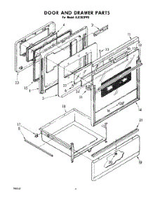04 - Door And Drawer parts for Whirlpool Range RJE363PP0 / from AppliancePartsPros.com