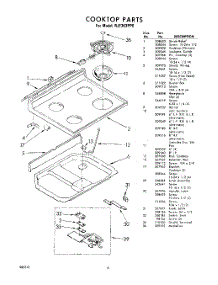 08 - Cooktop parts for Whirlpool Range RJE363PP0 / from AppliancePartsPros.com