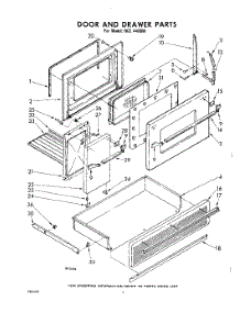04 - Door And Drawer parts for Whirlpool RGE4400W / from AppliancePartsPros.com