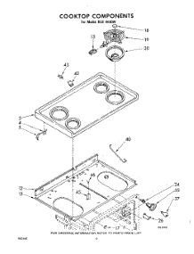 06 - Cooktop parts for Whirlpool RGE4400W / from AppliancePartsPros.com