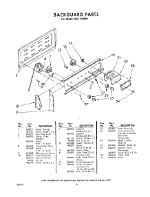 08 - Backguard parts for Whirlpool RGE4400W / from AppliancePartsPros.com