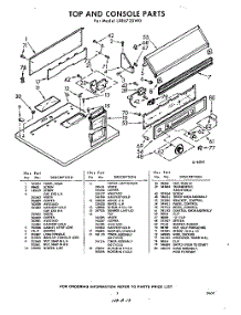 03 - Section parts for Whirlpool Dryer LXE6720W0 / from AppliancePartsPros.com
