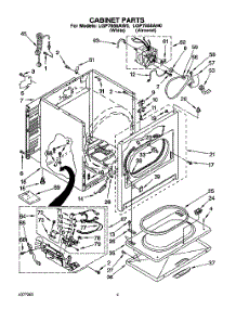 02 - Cabinet parts for Whirlpool Dryer LGP7858AN0 / from AppliancePartsPros.com