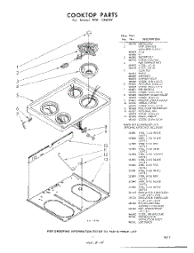 07 - Cook Top , Lit / Optional parts for Whirlpool RDE3360W / from AppliancePartsPros.com
