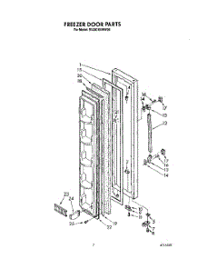 05 - Freezer Door parts for Whirlpool Refrigerator RS20CKXWL00 / from AppliancePartsPros.com