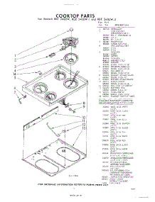 07 - Cook Top , Lit / Optional parts for Whirlpool RDE3400W / from AppliancePartsPros.com