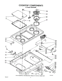 08 - Cooktop parts for Whirlpool RGE4900W / from AppliancePartsPros.com