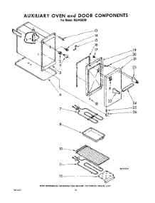 10 - Auxiliary Oven And Door parts for Whirlpool RGE4900W / from AppliancePartsPros.com