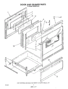 05 - Door And Drawer parts for Whirlpool Range RE960PXVN3 / from AppliancePartsPros.com
