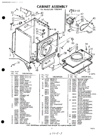 03 - Section parts for Whirlpool Dryer LXE7500W0 / from AppliancePartsPros.com