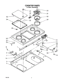 04 - Cooktop parts for Whirlpool RGE4900W2 / from AppliancePartsPros.com