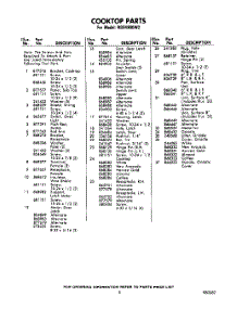 05 - Section parts for Whirlpool RGE4900W2 / from AppliancePartsPros.com