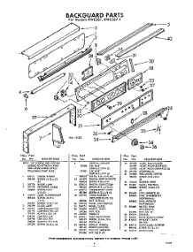 05 - Back Guard parts for Whirlpool RWE327 / from AppliancePartsPros.com