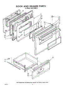 04 - Door And Drawer parts for Whirlpool Range RJE3700W0 / from AppliancePartsPros.com