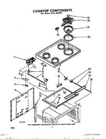04 - Cooktop parts for Whirlpool RGE6600W / from AppliancePartsPros.com