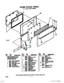 06 - Oven Door parts for Whirlpool RGE6600W / from AppliancePartsPros.com