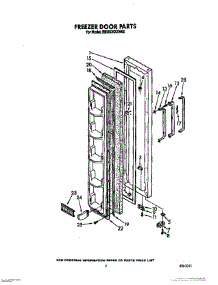 05 - Freezer Door parts for Whirlpool Refrigerator RS20CKXXL00 / from AppliancePartsPros.com