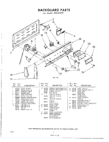 06 - Back Guard parts for Whirlpool RDE3450W / from AppliancePartsPros.com