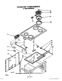04 - Cooktop parts for Whirlpool RGE6700PW / from AppliancePartsPros.com