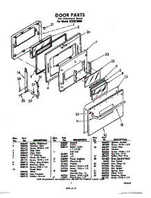 07 - Door parts for Whirlpool RGE6700PW / from AppliancePartsPros.com
