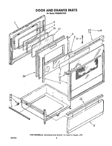 05 - Door And Drawer parts for Whirlpool Range RE960PXVN5 / from AppliancePartsPros.com