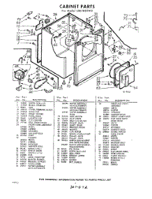 02 - Section parts for Whirlpool Dryer LXE7800W2 / from AppliancePartsPros.com