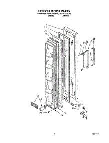05 - Freezer Door parts for Whirlpool Refrigerator RS20CKXZL00 / from AppliancePartsPros.com