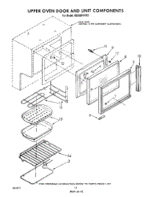 12 - Upper Oven Door And Unit parts for Whirlpool Range RE960PXVW2 / from AppliancePartsPros.com