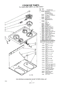 08 - Cook Top parts for Whirlpool RDE350PW / from AppliancePartsPros.com