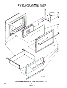 06 - Door And Drawer parts for Whirlpool RDE350PW1 / from AppliancePartsPros.com