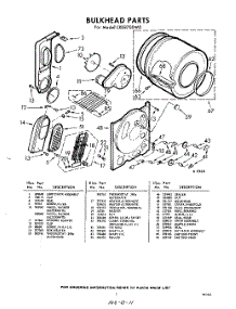 05 - Bulkhead parts for Whirlpool Dryer LXE8700W0 / from AppliancePartsPros.com