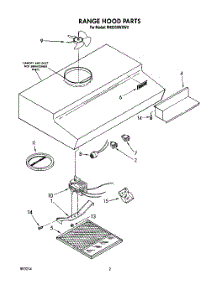 02 - Section parts for Whirlpool Hood RH2030WXS0 / from AppliancePartsPros.com